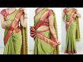 Beautiful cottons Silk Saree Draping for Beginners Step by Step Perfect Pleats Tutorial