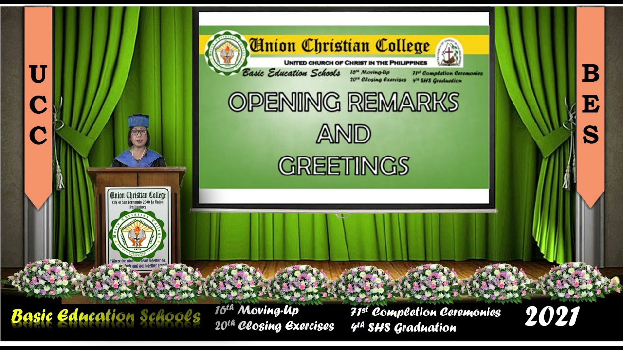 UNION CHRISTIAN COLLEGE (UCC) BASIC EDUCATION (BES) GRADUATION 2021