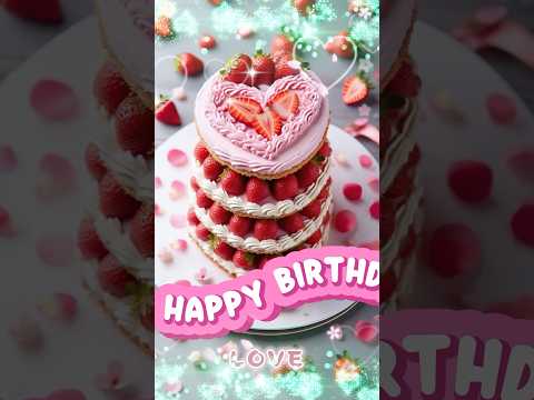 Happy birthday to you song 💖 strawberry cake birthday #birthday #birthdaycake #birthdaysong #생일