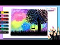 Cómo dibujar un Paisaje Fácil con Acuarela - dibujos fáciles paso a paso