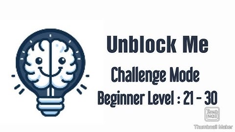 Unblock Me Challenge Mode - Beginner level 20 - 30 solution/how to solve/ gameplay