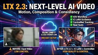 LTX 2.3 V2V IC LoRA Workflow Tutorial | Create Cinematic AI Videos with Better Motion Control