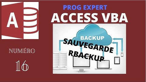 16- ACCESS VBA SAUVEGARDE BASE DE DONNÉES
