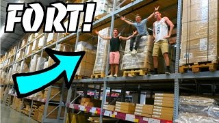 EPIC FORT IN IKEA RAFTERS!