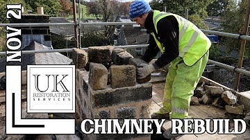 Stone Chimney Construction: Using Lime Mortar on a Complex Masonry Stack