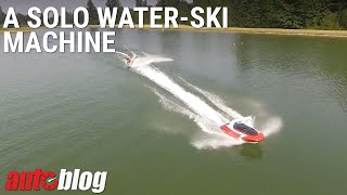 A solo water ski machine