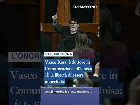 Video Vasco Rossi è dottore in Comunicazione all'Unisa: «È la libertà di essere imperfetti»