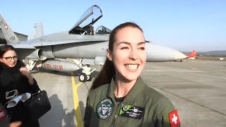 Die erste Frau in einem Schweizer Kampfjet: F/A-18-Pilotin Fanny Chollet