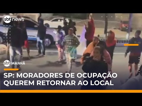 Video moradores-protestam-no-centro-de-sp-apos-incendio-em-ocupacao-sbt-manha