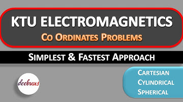 KTU Electromagnetics BTech, KTU AET S5 BTech - module 1 – Co ordinate system problems KTU EMT