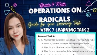 Famous OPERATIONS ON RADICALS| LEARNING TASK 2 Profile