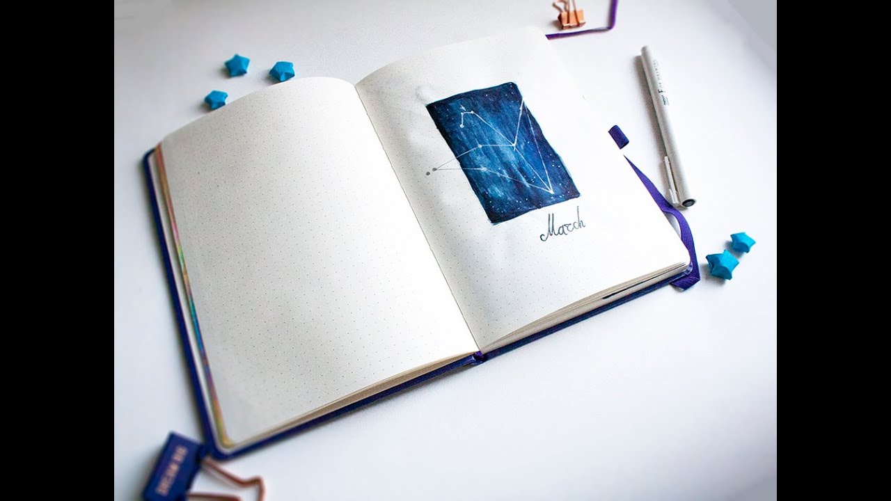 Bullet Journal March 2021 I Eagle Constellation / timelapse