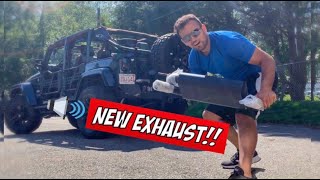 NEW GIBSON EXHAUST FOR MY JEEP WRANGLER!