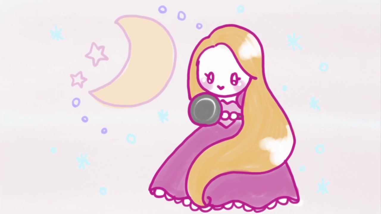 ゆめかわ風 ラプンツェル Rapunzel 簡単かわいいイラストレッスン46