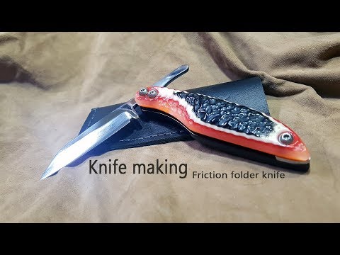 knife making-Friction folder knife /접는 칼, 주머니칼 수제칼 만들기#12