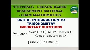 #99#10thmaths#SSLC LBAM Maths 2026#unit8#prove#Introduction totrigonometry#10thexam #sslcmaths2026