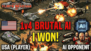Red Alert 2 CnCNet: America (USA) vs Brutal AI | 1v4 Skirmish