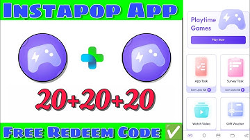 Instapop App | Free Redeem Code | New Redeem Code App | Instapop coin trick
