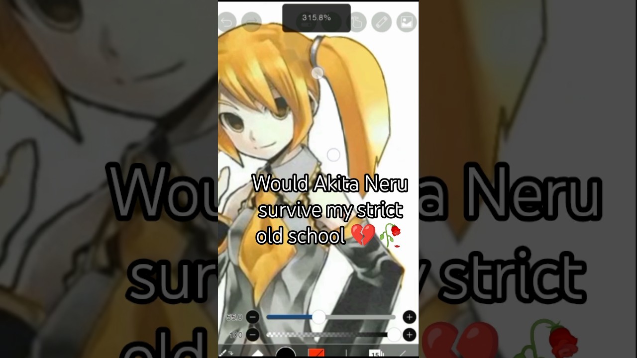 Would Akita Neru survive my strict old school 💔 #art #miku #テトリス #drawing #fypシ #akitaneru