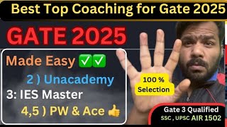 Best Top 5 Coaching for GATE 2025 | Psus & Mtech | 100 % Selection|