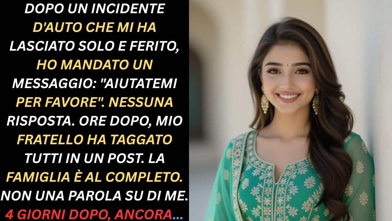 Dopo l’incidente ho chiesto aiuto via messaggio Nessuna risposta per ore