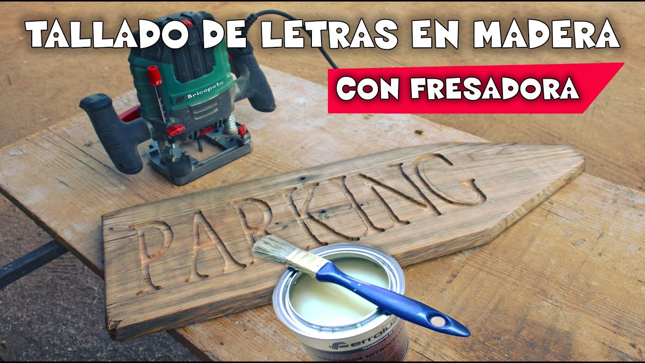 TALLADO DE LETRAS EN MADERA CON FRESADORA O ROUTER