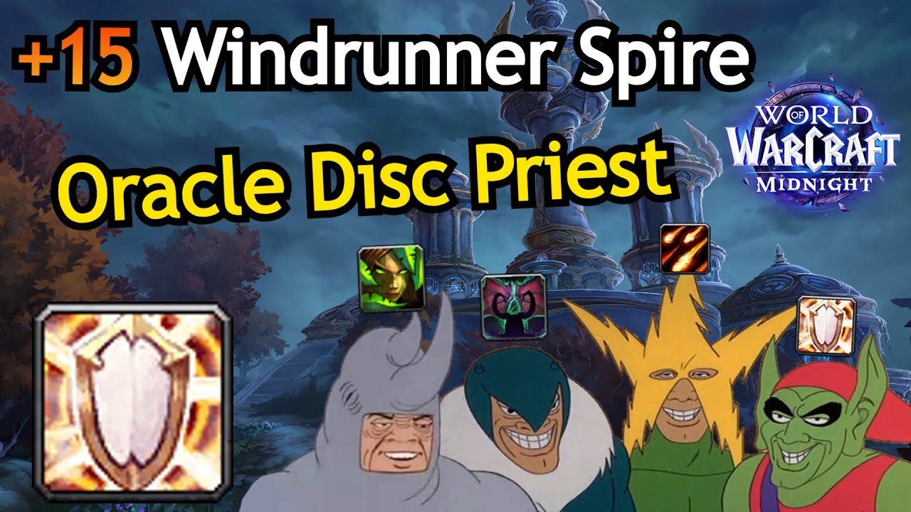 +15 Windrunner Spire Oracle Discipline Priest | Midnight Beta Healer Dungeon Gameplay