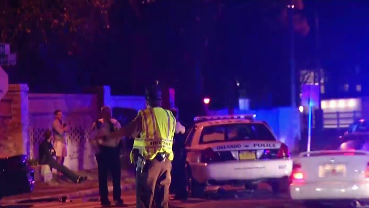 Orlando police cruiser hit by suspected drunken driver near UCF - YouTube