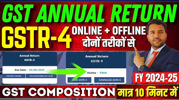 File GST Annual Return GSTR - 4 Live Filling for FY 2024-25 Free Online and Offline