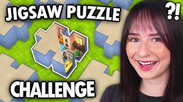 I tried the JIGSAW PUZZLE build challenge in The Sims 4