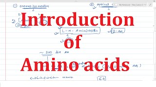 1. Introduction of Amino acids