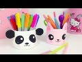 Manualidades KAWAII,organizador (ideas para decorar)panda y gato Kawaii