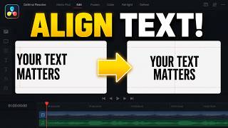 How to adjust text alignment in Davinci Resolve