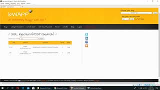 SQL Injection (POST/Search) #bWAPP