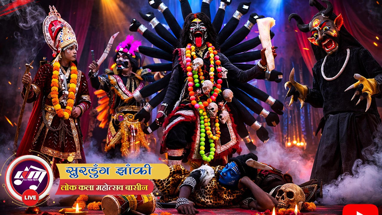👌 सुरडुंग झाँकी 💯 फूल माहौल || जय माँ ज्वाला 🚩 माँ के दुलरवा जस झाँकी || लोक कला महोत्सव बासीन