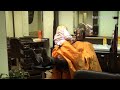 8131 trailer Barberette forced punishment haircut by boss trailer apron salon