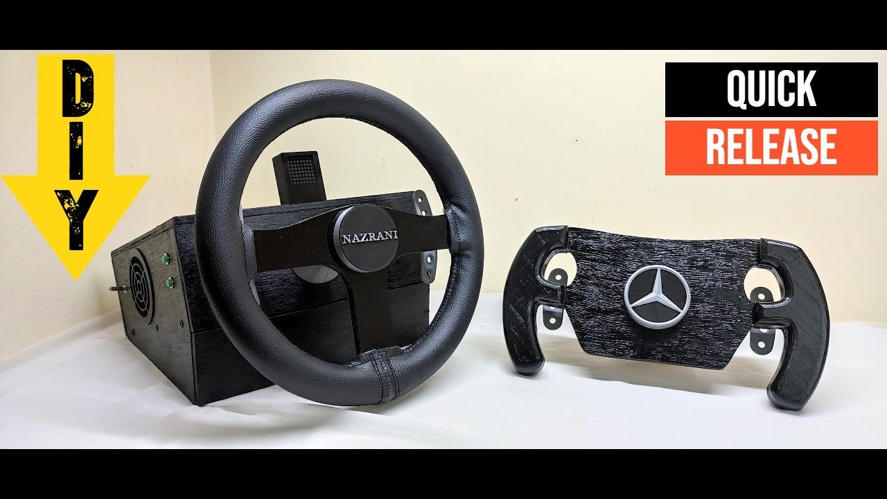 DIY FORCE FEEDBACK GAMING STEERING WHEEL with QUICK