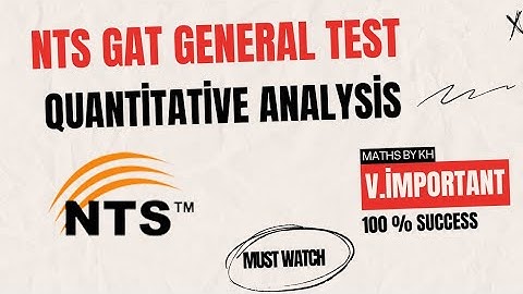 NTS GAT General Test || Most important Quantitative Reasoning ||  Tips, Tricks, and Practice