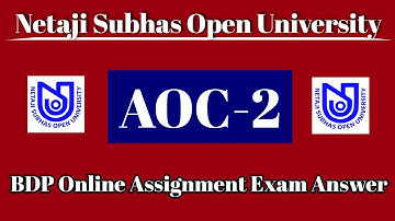 AOC 2 Final Exam Answer 2021 | NSOU AOC 2
