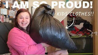 Sorting Through TOTES Full of OUR Clothes! | DECLUTTERING My House ONE GARBAGE BAG AT A TIME