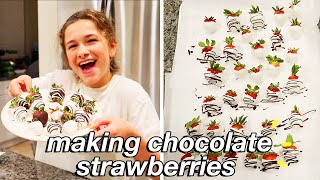 THE BEST CHOCOLATE COVERED STRAWBERRIES **BUSSIN BUSSIN** | CILLA AND MADDY