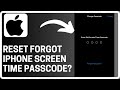 How To Reset Forgot iPhone Screen Time Passcode?