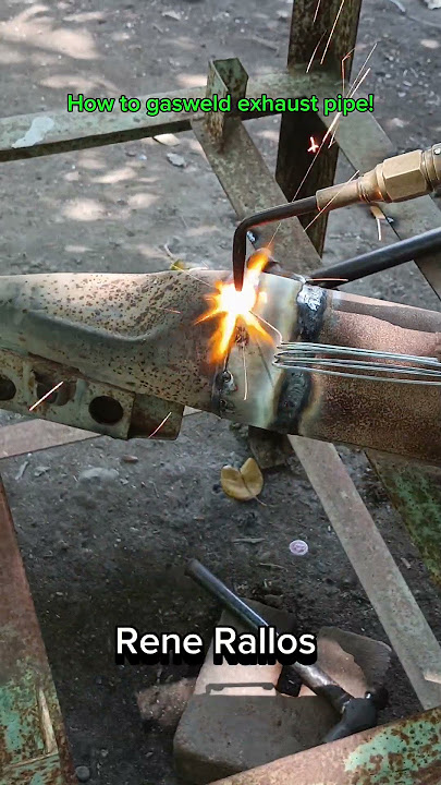 How to gasweld exhaust pipe for motorcycle #gaswelding #weldingprocess #highlights