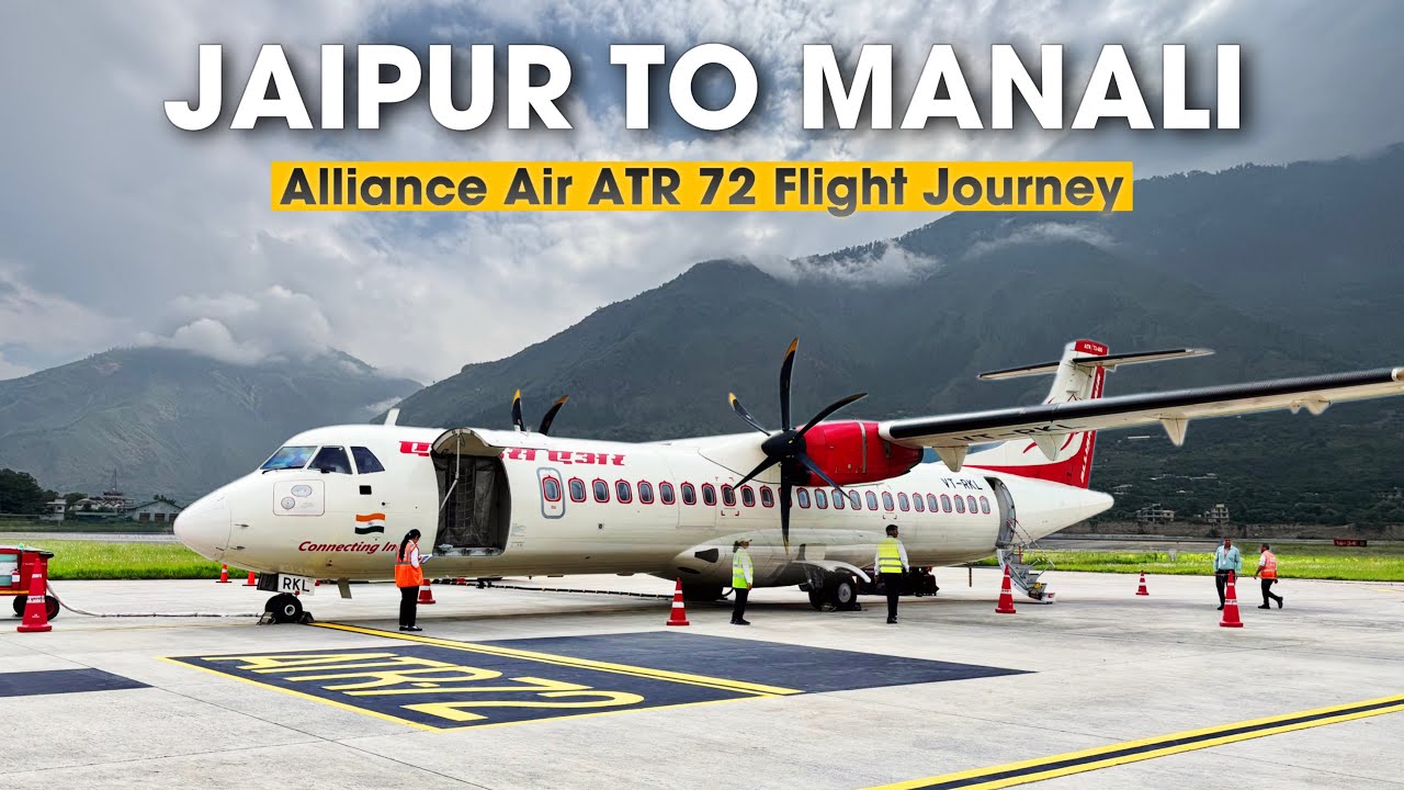 Jaipur To Manali Flight Journey In Alliance Air ATR 72 Aircraft