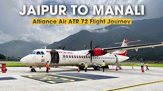 Jaipur To Manali Flight Journey In Alliance Air ATR 72 Aircraft Jaipur To Manali Flight Journey In Alliance Air ATR 72 Aircraft