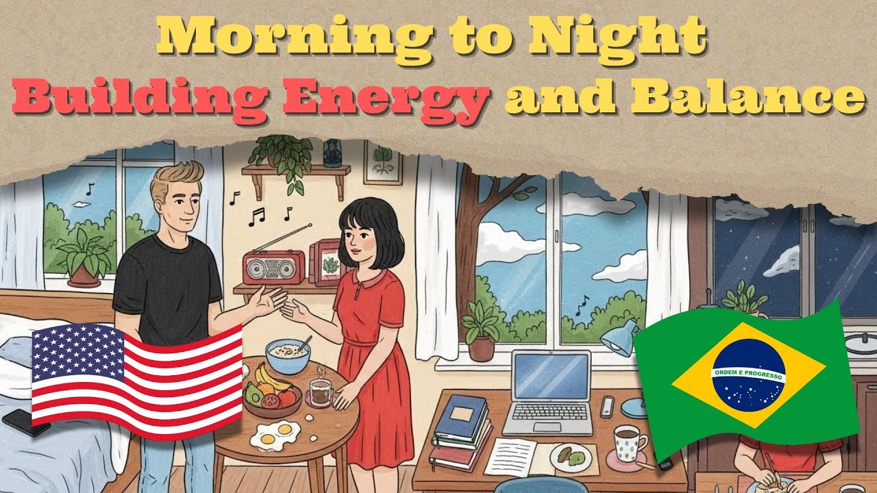 Shadowing Inglês A2 | Inglês Fácil com História – Da Manhã à Noite: Construindo Energia e Equilíbrio