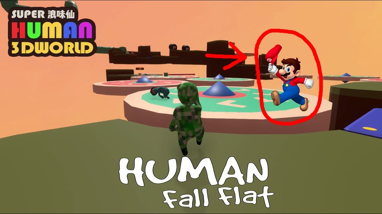 We did a Super Mario level and fell a lot.(Human Fall Flat)