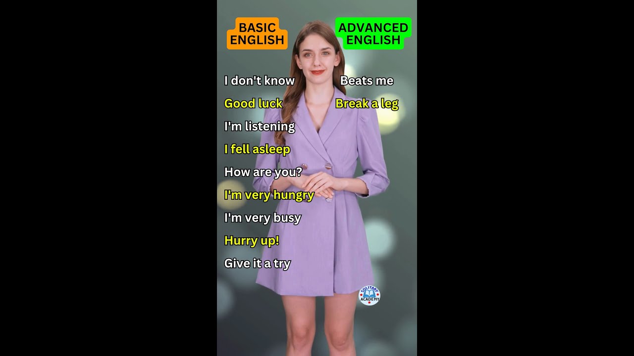 BASIC ENGLISH vs. ADVANCED ENGLISH #trending #viral #shorts #esl - YouTube