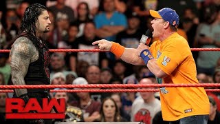 Watch the uncut war of words between John Cena and Roman Reigns: Raw, Aug. 28, 2017 screenshot 5