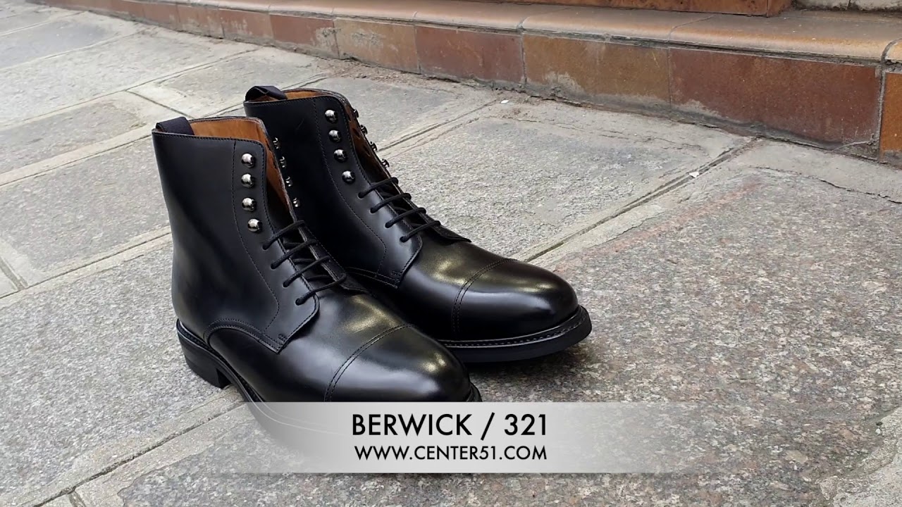 Bottine a lacet Berwick 321 cuir noir